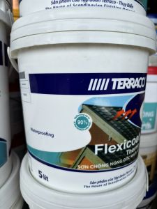 Sơn chống nóng Terraco Flexicoat Thermo (5lít). Bảo vệ chất nền bằng cách phản xạ tới 90% nhiệt mặt trời từ bề mặt.