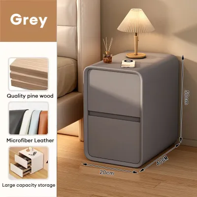 NAIJIA Bedside Table With Drawer Meja Tepi Sisi Kecil Katil Almari BedSide Torage Cabinet Nightstand Wooden Locker 床头柜