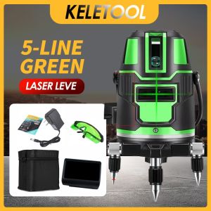 5 line Green Laser Level Self-Leveling 360 Degree Horizontal Vertical Cross Lines Laser Line with Tripod Outdoor laser level 5 line auto 雷射水平仪 measurement laser lazer light level laser leveling outdoor