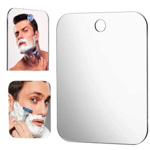 LEI Acrylic Anti Fog Mirror Shower Shaving Fogless Mirror Washroom Unbreakable Portable Travel Shaving Bathroom Accessories Tools