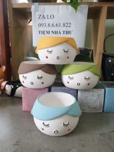 CHẬU GỐM TRỒNG SEN ĐÁ CUTE DỄ THƯƠNG TRỒNG XƯƠNG RỒNG VÀ CÁC LOẠI CÂY CẢNH KHÁC