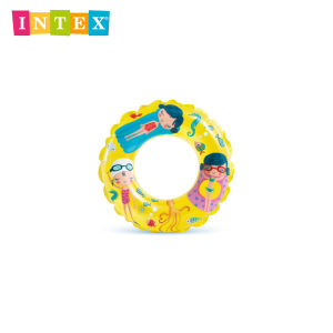 INTEX® 59242 Transparent Rings Ages 6-10 (24 in) Swimming Pool Kids Float Pool Toys Inflatable Ring