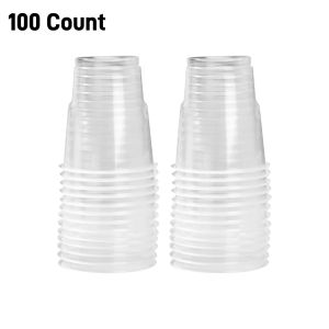 //7 Oz Transparent Soft Plastic Cup 100 Pieces/pack Perfect for Ice Cream Wedding Party Hot Drink Cup Cold Drink Cup Suitable for Large Events Easy Cleaning Essential Party Supplies MX