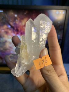 Đá thạch Anh vàng tán sắc pha lê tự nhiên trong suốt vàng Citrine thanh tẩy thiền định tarot cực mạnh Clear Quartz Natural 176