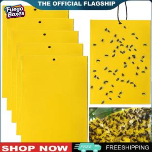 【New Arrival】 แผ่นดักแมลงหวี่และแมลงวันผลไม้แบบสองด้าน 30/50/100 ชิ้น ขนาด 8x4 นิ้ว สำหรับควบคุมแมลงในสวนและภายในบ้าน