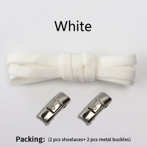 20 Colors Elastic Shoelaces Without ties Lazy Shoe Laces For Sneakers Press Metal Lock Men And Women Flat Shoe Lace Accessories