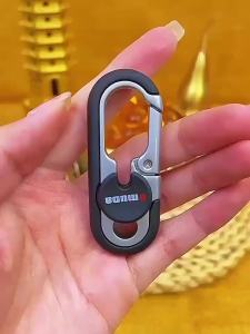 Solid Color Zinc Alloy Waist Hanging Lock Keychain Mens Business Car Keychain Double Ring Motorcycle Electric Car Key Chain