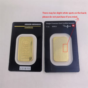 【discount store】5g 20g 1oz High Quality Valcambi Gold Plated Bar Non-Magnetic Gold Plated Bullion Sealed Packaging Collectibles Business Gift