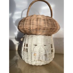 Nhà nấm nhà mây giỏ nấm mây decor trang trí phòng hoặc đựng đồ cá nhân cho bé. Phụ kiện chụp hình đóng kịch thần tiên