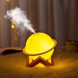 Máy Xông Tinh Dầu Mặt Trăng Đổi Màu 3 Chế Độ Đèn Ngủ Tạo Ẩm Phun Sương Trang Trí Phòng 200ml