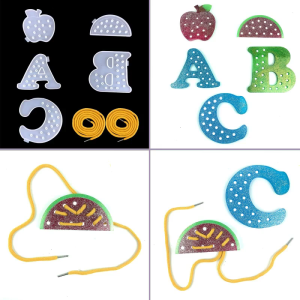 Letters Threading Board Toys Mold Blocks Fingers Flexible Training Montessori Fine Motor Skills Educational Gift