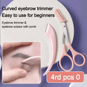 Crescent Moon Eyebrow Trimmer Set Beginner S Guide for Women Sharp and Effective Tools弯月修眉刀套装