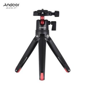 Andoer Mini Handheld Travel Tabletop Tripod Stand with Ball Head for Canon Nikon Sony DSLR Mirrorless Camcorder for iPhone X 8 7 Plus 7s 6s for Samsung Huawei Honor 9 Smartphone for GoPro 5