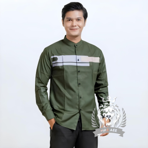 Baju koko pria dewasa lengan panjang model yordan m-xxl koko terbaru 2025 penyemangat ibadah