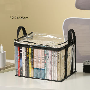 Book Storage Bag Transparent Multi-function Dust Storage Bag with Handle