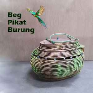 Sangkar Burung Rotan Handmade Eco-Friendly Rattan Bird Cage - Decorative and Functional for Small Birds