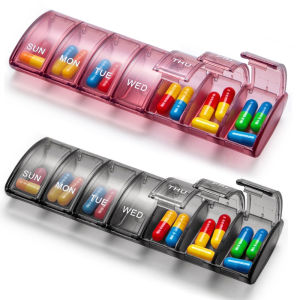 1PC Weekly Pill Case Medicine Planner Vitamin Organizer Box Convenient and Easy to Use X-Large Compartments Travel