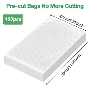 100pcs Food Vacuum Sealer Bag Embossed Vacuum Packaging Bag Vacuum Sealer Food Grade Vacuum Bag Kitchen food storage bag