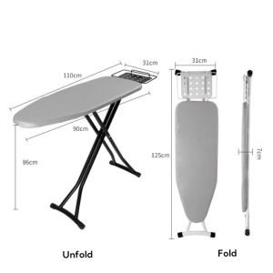 Ironing Board Portable Foldable Desktop Ironing Board Small-sized Household Ironing Pad with Metal Bracket Cut-Out Design