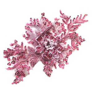 GTRBFDS Flower Cloth Pieces Lace Flower Stickers Colored Applique Bead Accessories Handmade Nail Beads Handmade Accessories Lace Applique Sewing Materials Wedding Dress Decoration