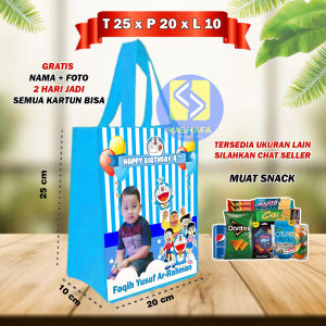 (90 PCS) Tas Ultah Pake foto Anak free design / tas Ulang Tahun Pake Foto Anak / Tas ultah free desain tas souvenir ultah free nama dan foto goodie bag ultah tas ulang tahun anak murah gartis nama dan foto bisa cod / Souvenir ultah free design