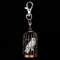 MARGETT Alloy Owl Birdcage Keychain Bird Cage Miniature Hedwig Car Key Chain Creative Vintage Cute Animals Pendant Women Men. 