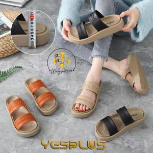 sandal karet wanita dewasa jelly import nyaman di pakai ban 2  sol tebal trendi remaja korea