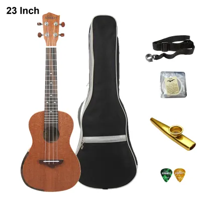 Acouway Ukuleleคอนเสิร์ตSopranoอูคูเลเล่ทีนอร์21 24 26อุคุเลเล่ซาเปเล่Ukuleleสายคล้องคอ14:1เครื่องเกียร์หัวเครื่องดีดไม้ชิงชัน