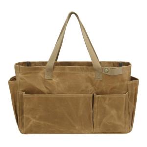 Outdoor Camping Pot Organizers Bag Crafted from Water Resistant Waxed Canvas with Spacious Interior for Cookware & Tool