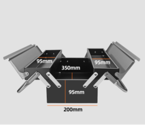 3 layer Stainless steel tool box storage box multi-layer folding boxcar storage large folding suitcase Send Screw box