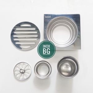 Ga thoát sàn 12x12 cm dày 6ly lõi Inox to dùng cho ống 607690 ngăn mùi chống côn trùng
