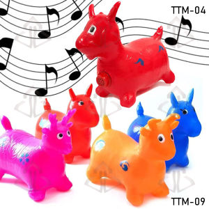 xinixin Small mini inflatable horse little jumping horse can not be ridden childrens indoor and outdoor toys inflatable explosion-proof