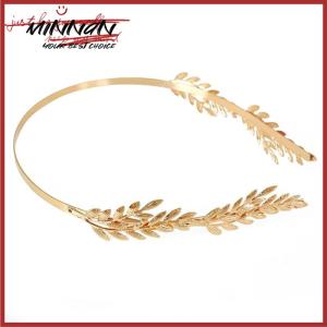 [minnan] New Retro Color Leaf Headband Headpiece Crown Tiara Headdress Goddess Greek Head Jewelry Bride Wedding Hair Accessories