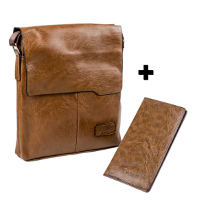 [ORI] RHODEY Tas Selempang Kulit Asli Plus Dompet Messenger Bag Large Pria