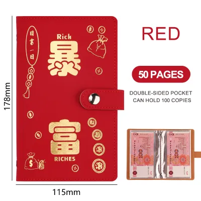 A6 Money Saving Binder Budget Organizer|Reusable PU Cash Storage Book|Money Saving Ipon Challenge Cash Savings Wallet BinderStickers