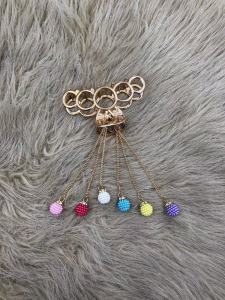 Modern Glam Sleek Hairpin with Pendant & Large Grip