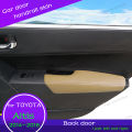 Door Armrest panel cover for Toyota corolla Altis 2014 2015 2016 2017 2018 G11 Modified leather Door siding Leather  cover Trim Car Accessories. 