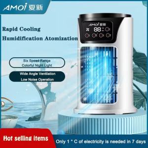 Desktop Air Cooler 6-gear Adjustment 3 Second Cooling Portable Energy Conservation Can add water and ice Electric Mini Air Cooler Fan