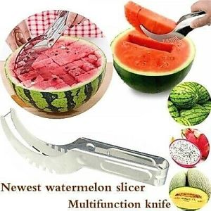 TLE Watermelon Slicing Tool Stainless Steel Corer Fruit Slicer Watermelon Fruit Clip Kitchen Accessories