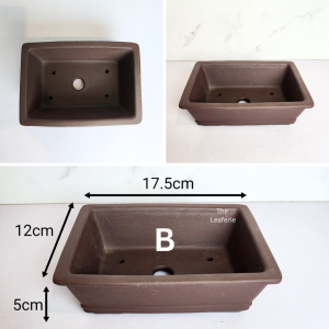 The Leaferie Bonsai Pot / Tray (Series 55) . Plant pot . Zisha . Flowerpot . Purple Sand Planter