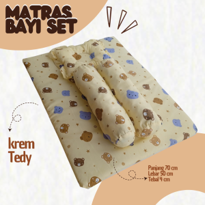 Kasur Matras Bayi Set Bantal Peyang Bayi dan Guling / kasur bayi alas tidur bayi