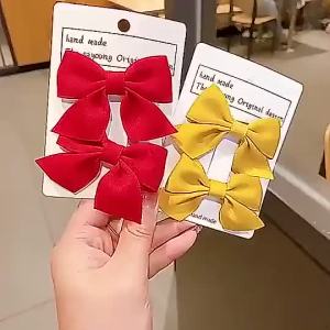 2-piece bow hair clip set - Cute and charming hair accessories for girls