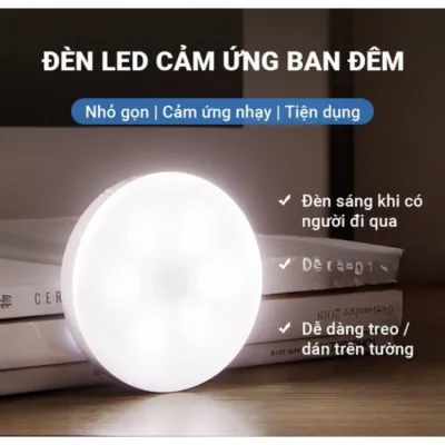 [CB] Đèn LED Cảm Ứng Có Người Đi Qua Tự Động Sáng Tặng Cáp Sạc Để Cầu Thang Phòng Ngủ Phòng Tắm. - greht hai1234