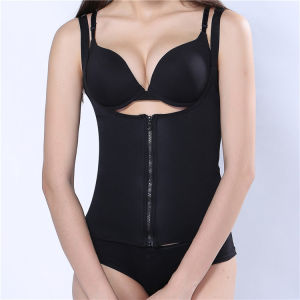 Dresslily Corset for Women 2023 New Original Plus Size Body Shaping Vest Front Zipper Adjustable Waist Trainer