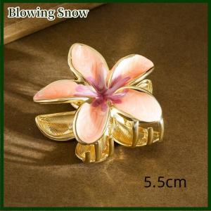Blowing Gradient Alloy Oil Dropping Lily Flower Hair Clip Versatile Hair Accessory For Summer Beach Vocation Headwear Cute Hair Accessories For Girl