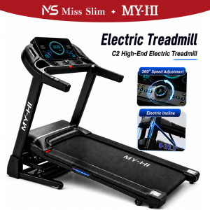 MY‑HI Heavy Duty Treadmill 5.0HP 18km/h Auto Incline Bluetooth MP3 Hydraulic Folding for Home Gym C2