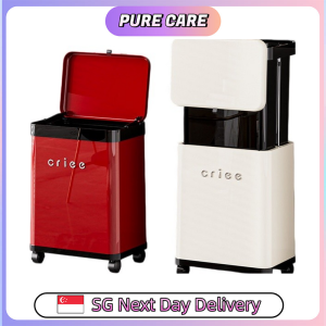 【Pure Care】 Telescopic Trash Can / 20L Kitchen Waste Bin / Adjustable No-Bend Height / Wheels