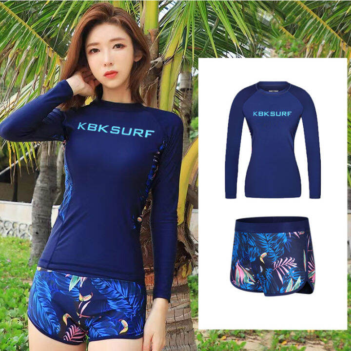 Women s Swimsuit Two piece Swimwear Women Rashguard Long Sleeve