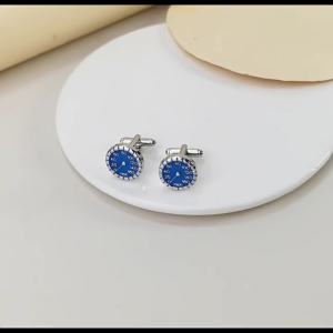 French Design Mens Cufflinks Chronograph Cuff Links With Tachometer Function Accessories For Formal Event