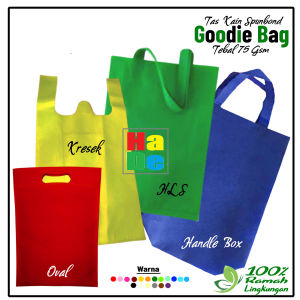 1 Pack Tas kain spunbond goodie bag Box / Oval / Kresek Ukuran Jumbo Besar Sedang / Kecil Untuk Kantong Belanja Bingkisan tile Souvenir Hantaran Parsel Hajatan Nasi Box Kotak Ulang Tahun / Pernikahan Hampers Tasyakuran Parcel Sembako Lusinan kodian